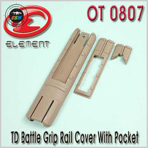 TD Battle Grip Rail Cover With Pocket / TAN