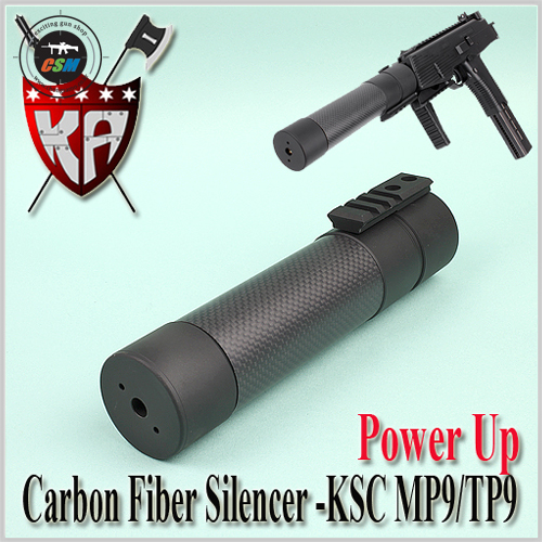 [KSC GBB] Power Up Carbon Fiber Silencer for KSC MP9/TP9