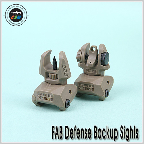 FAB Defense Backup Sights / TAN