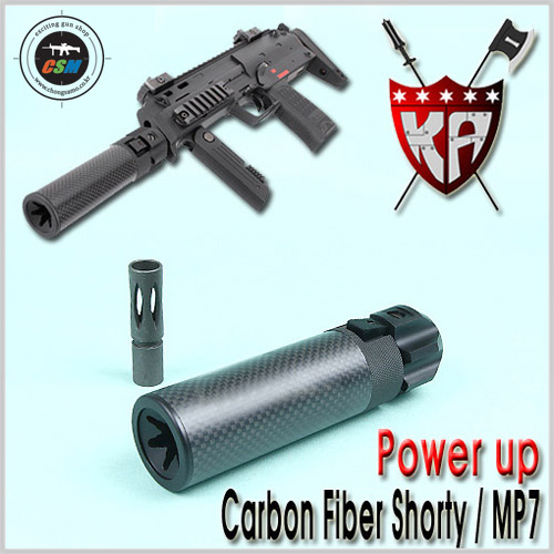 [KSC GBB] Power up Carbon Fiber Shorty Silencer for MP7