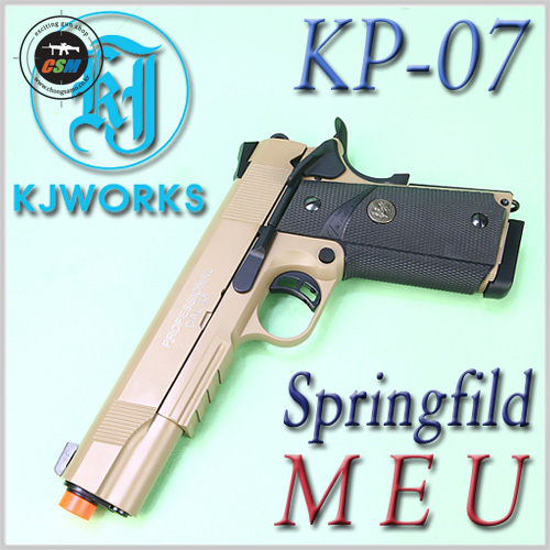 [KJW] KP-07 SPRINGFIELD TAN / MEU GBB + 사은품패키지 (풀메탈 가스건 핸드건 서바이벌 비비탄총)