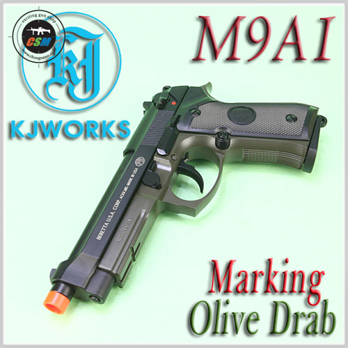 [KJW] 베레타(Beretta) M9A1 / OD (Marking)