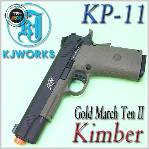 [KJW] KP-11 / KIMBER GOLD MATCH TEN II OD GBB (골드매치 풀메탈 가스블로우백 핸드건 비비탄총)