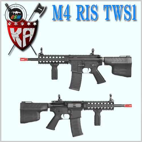 [KING ARMS] M4 RIS TWS AEG - Type1 (킹암스 전동건 모스펫회로장착 서바이벌 비비탄총)